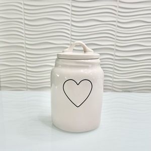 Rae Dunn Black Heart baby Canister 🖤 🚨🚨🚨Final SALE are FIRM🚨🚨🚨